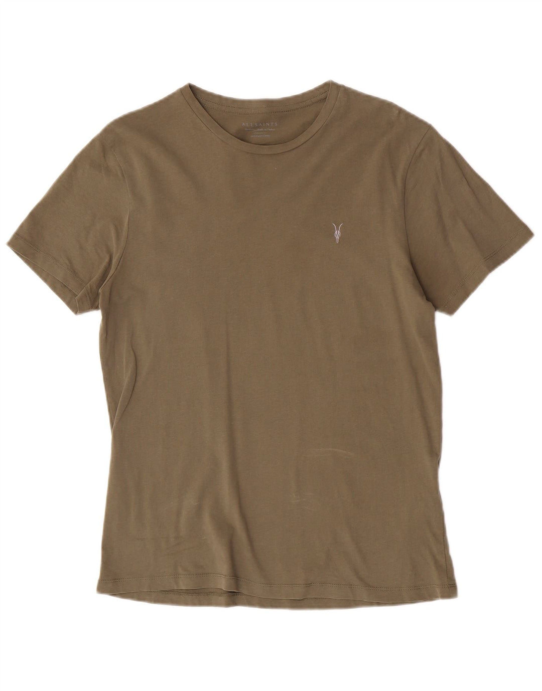 T-shirt da uomo vestibilità regolare All Saints Top in cotone verde medio