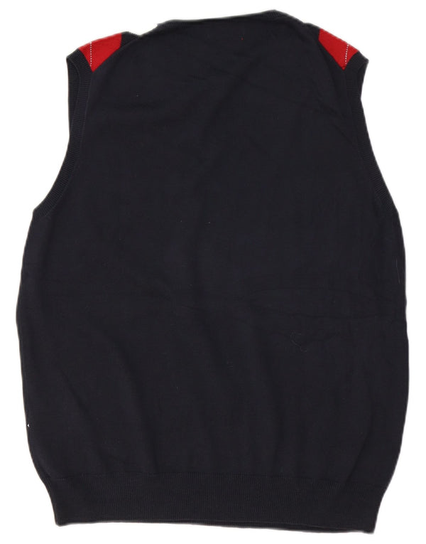 Canottiera da uomo Kappa grande blu navy a rombi/cotone diamante
