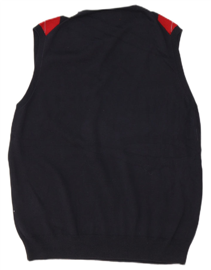 Canottiera da uomo Kappa grande blu navy a rombi/cotone diamante