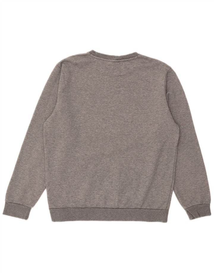 Felpa grafica da uomo Puma Maglione in cotone chiazzato grigio medio