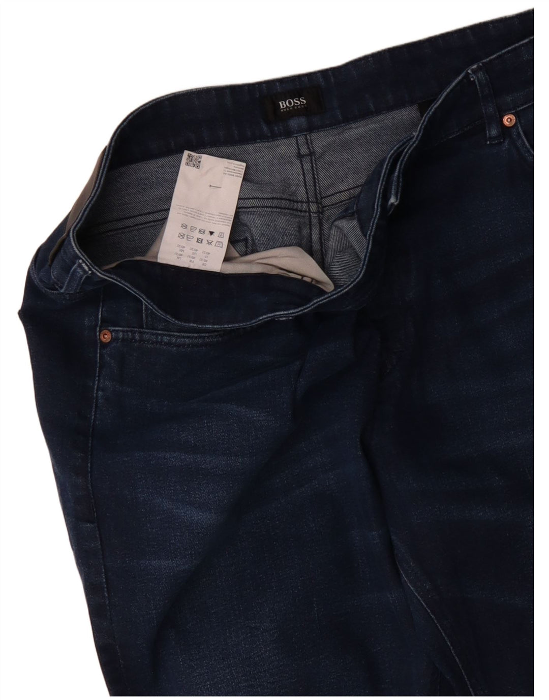 Jeans dritti da uomo HUGO BOSS W40 L32 cotone blu