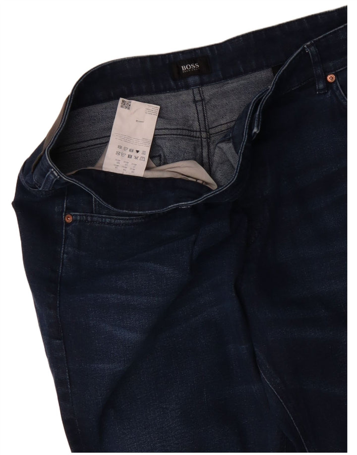 Jeans dritti da uomo HUGO BOSS W40 L32 cotone blu