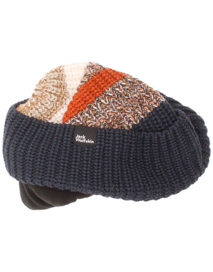 Jack Wolfskin Cappello a cuffia lavorato a maglia da uomo Taglia unica Acrilico a strisce multicolore