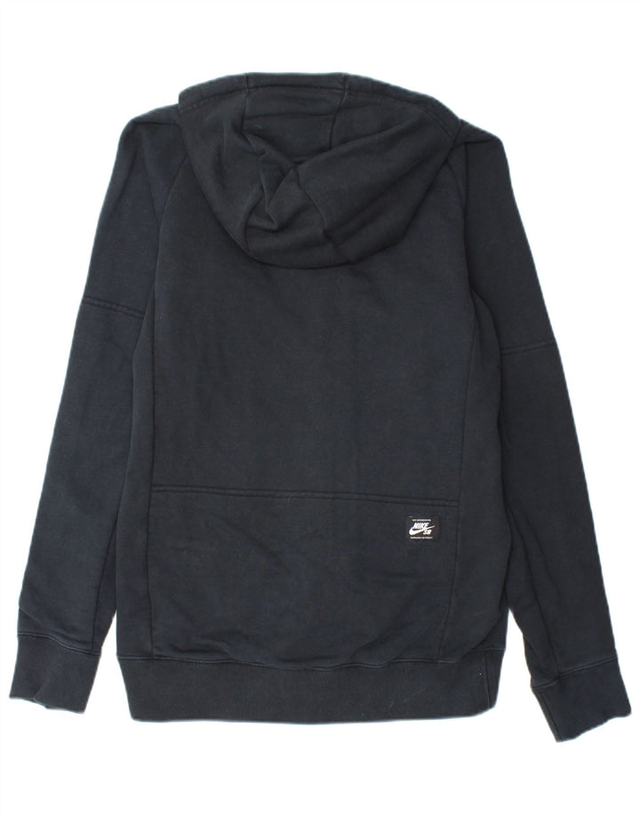 Maglione con cappuccio e zip da uomo NIKE piccolo in cotone nero