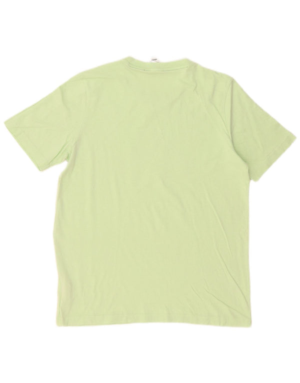 T-shirt grafica da uomo Adidas Top in cotone verde medio