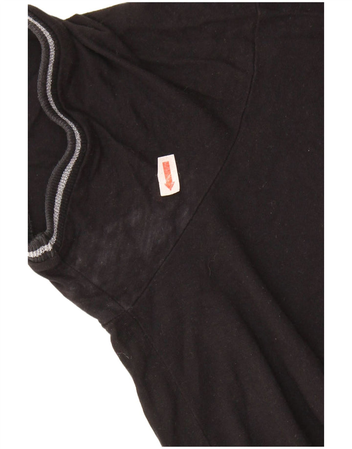 T-shirt grafica oversize da donna GUESS UK 6 XS Nera