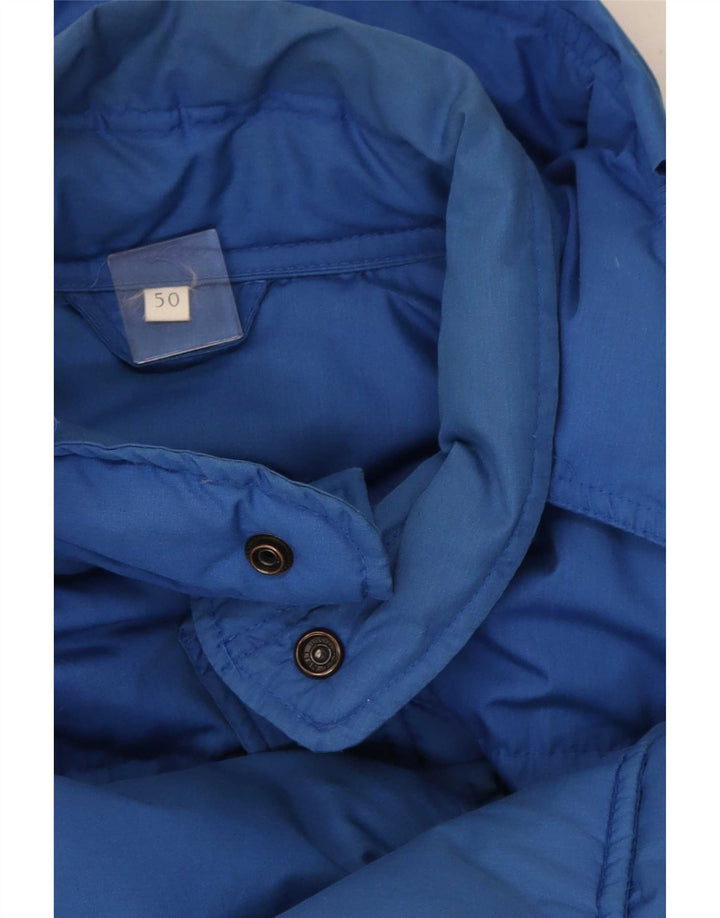 Creation Giacca imbottita con cappuccio da uomo IT 50 Large Blu Poliestere