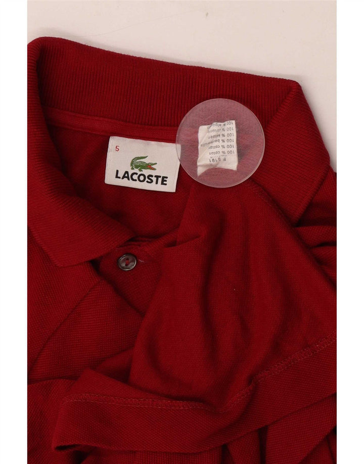 Polo da uomo Lacoste taglia 5 grande in cotone rosso