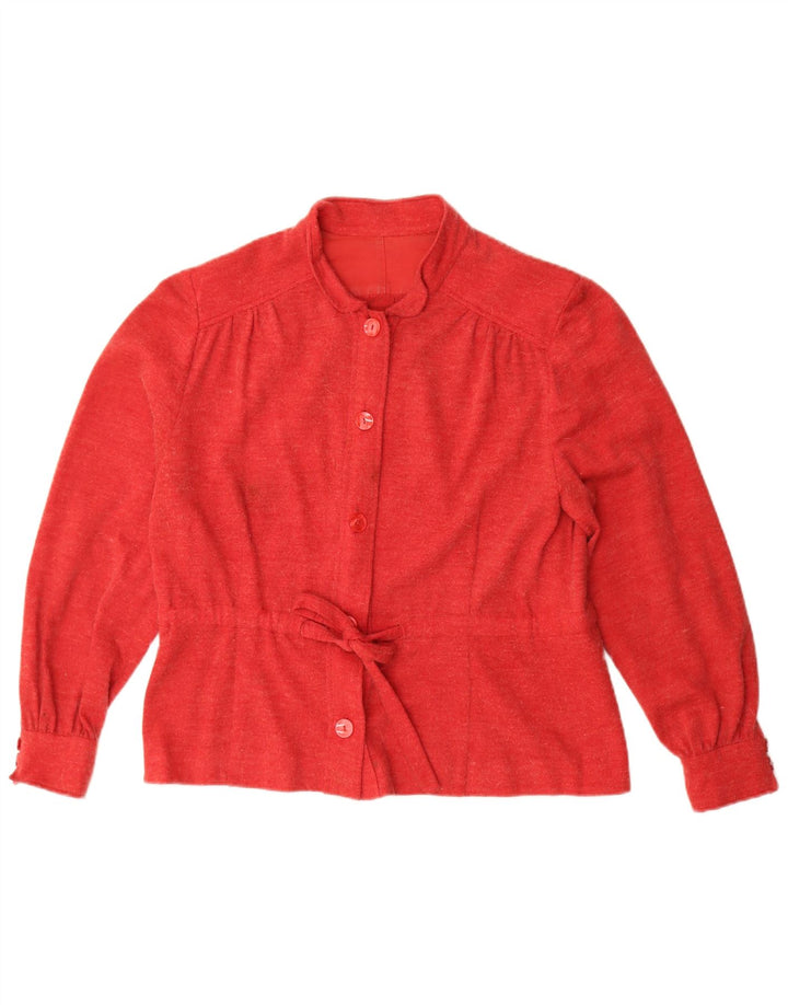 Giubbotto bomber vintage da donna UK 16 grande rosso