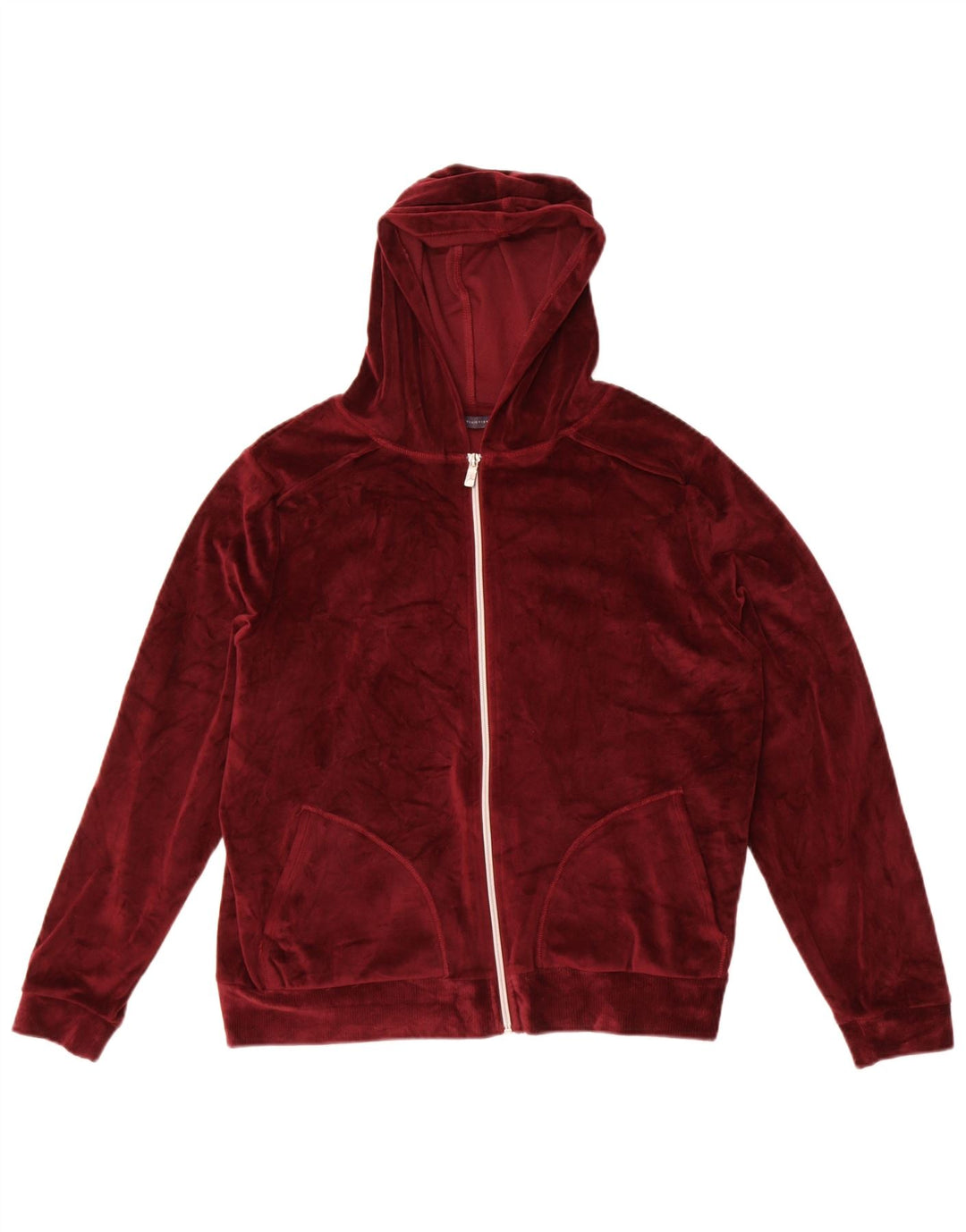 Maglione con cappuccio e zip oversize da donna Marks & Spencer UK 12 Borgogna medio