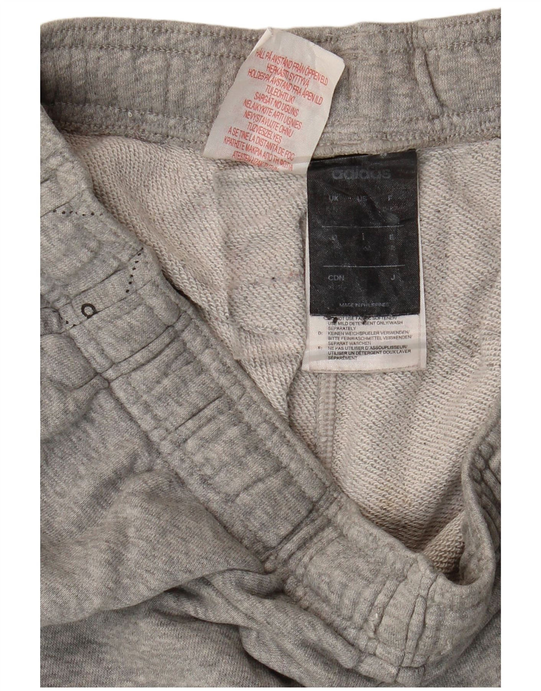 Pantaloni da tuta con grafica ADIDAS da ragazzo 15-16 anni in cotone grigio