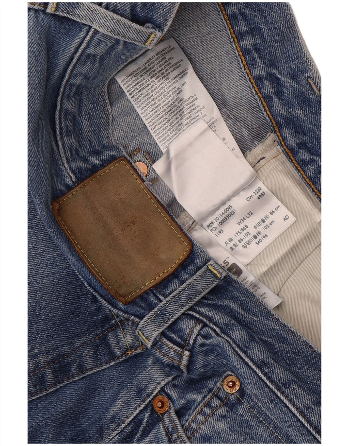 Jeans dritti da uomo Levi's W34 L32 in cotone blu