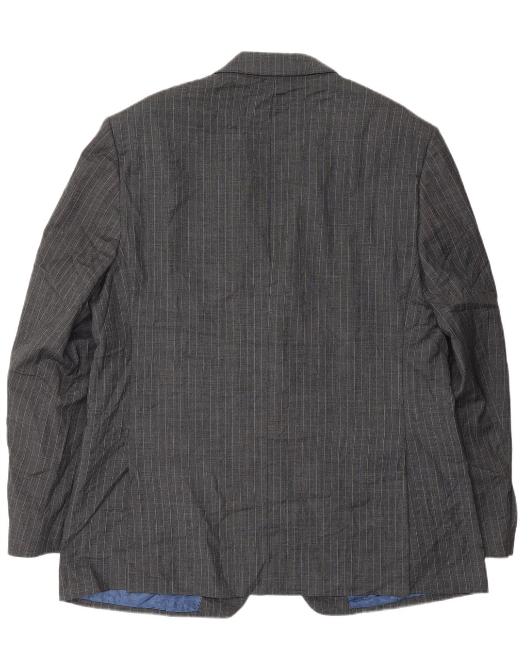 Giacca blazer a 2 bottoni da uomo Marks & Spencer UK 44 XL lana gessata grigia