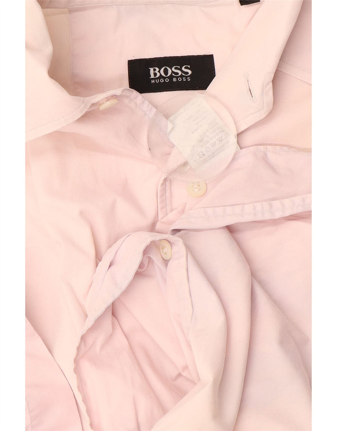 Camicia a maniche corte da uomo HUGO BOSS in cotone rosa medio