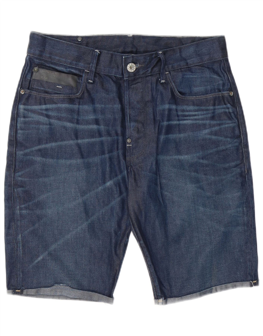 Pantaloncini di jeans da uomo G-Star W30 cotone blu medio
