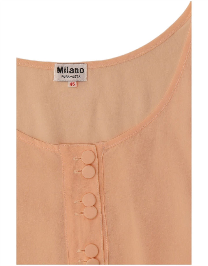 Milano Camicetta senza maniche da donna Top IT 46 Large Rosa Seta