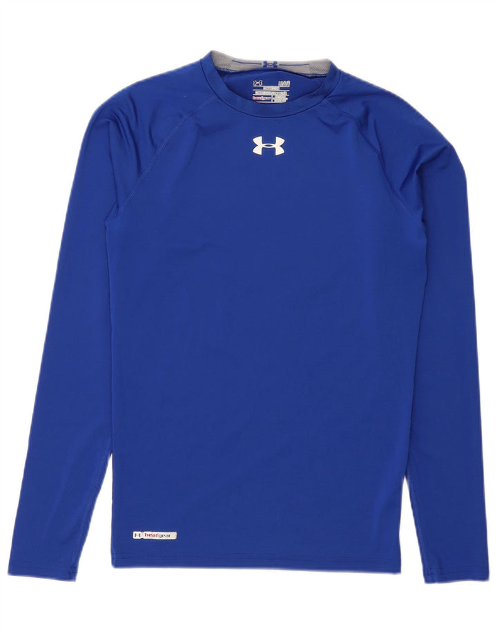 Under Armour Mens Heat Gear Graphic Top manica lunga grande poliestere blu
