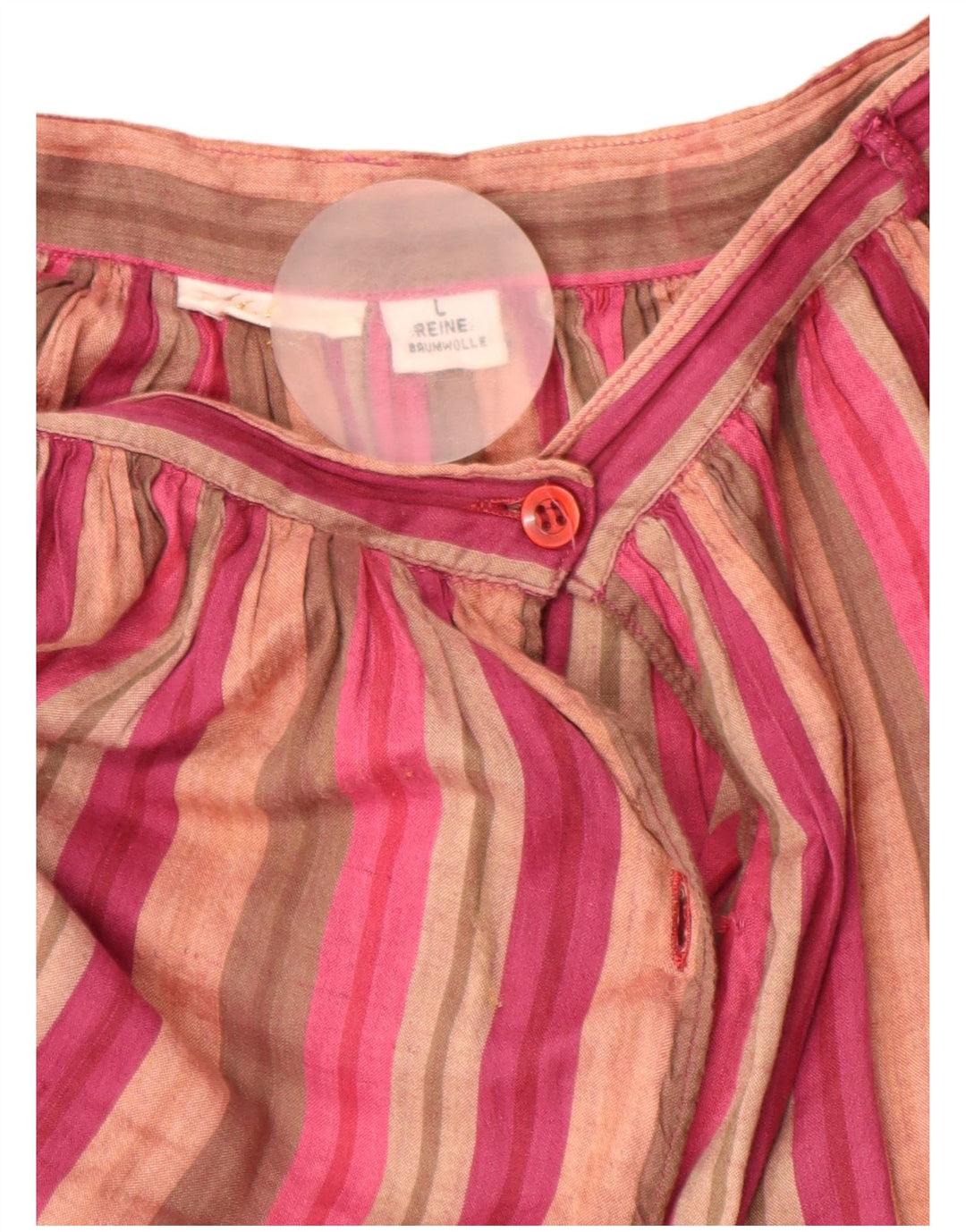 Gonna a pieghe a vita alta da donna VINTAGE grande W26 a righe multicolori