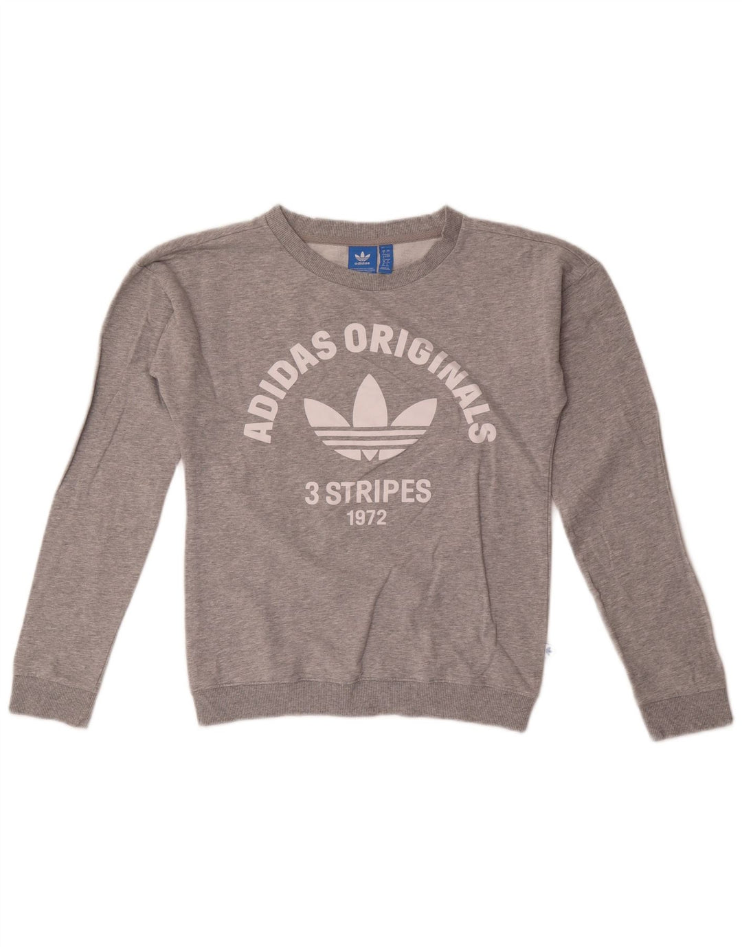 Felpa grafica da donna Adidas Jumper UK 8 Small Grigio