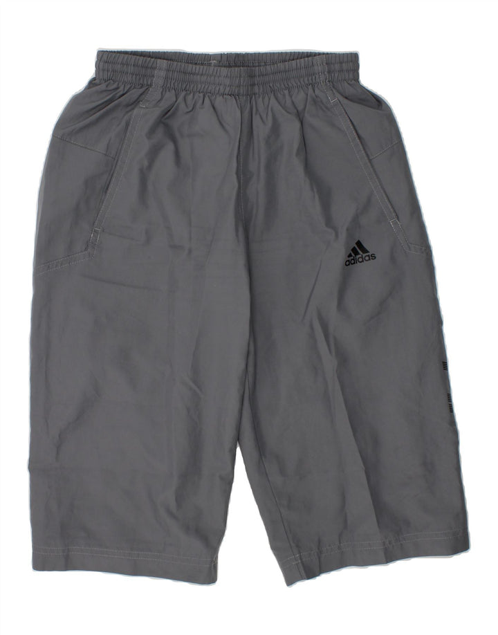 ADIDAS Boys Sport Shorts 9-10 Years Grey Polyester Vintage Adidas and Second-Hand Adidas from Messina Hembry 