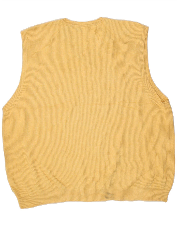 IZOD Mens Vest Tank Top 2XL Yellow Cotton Vintage Izod and Second-Hand Izod from Messina Hembry 