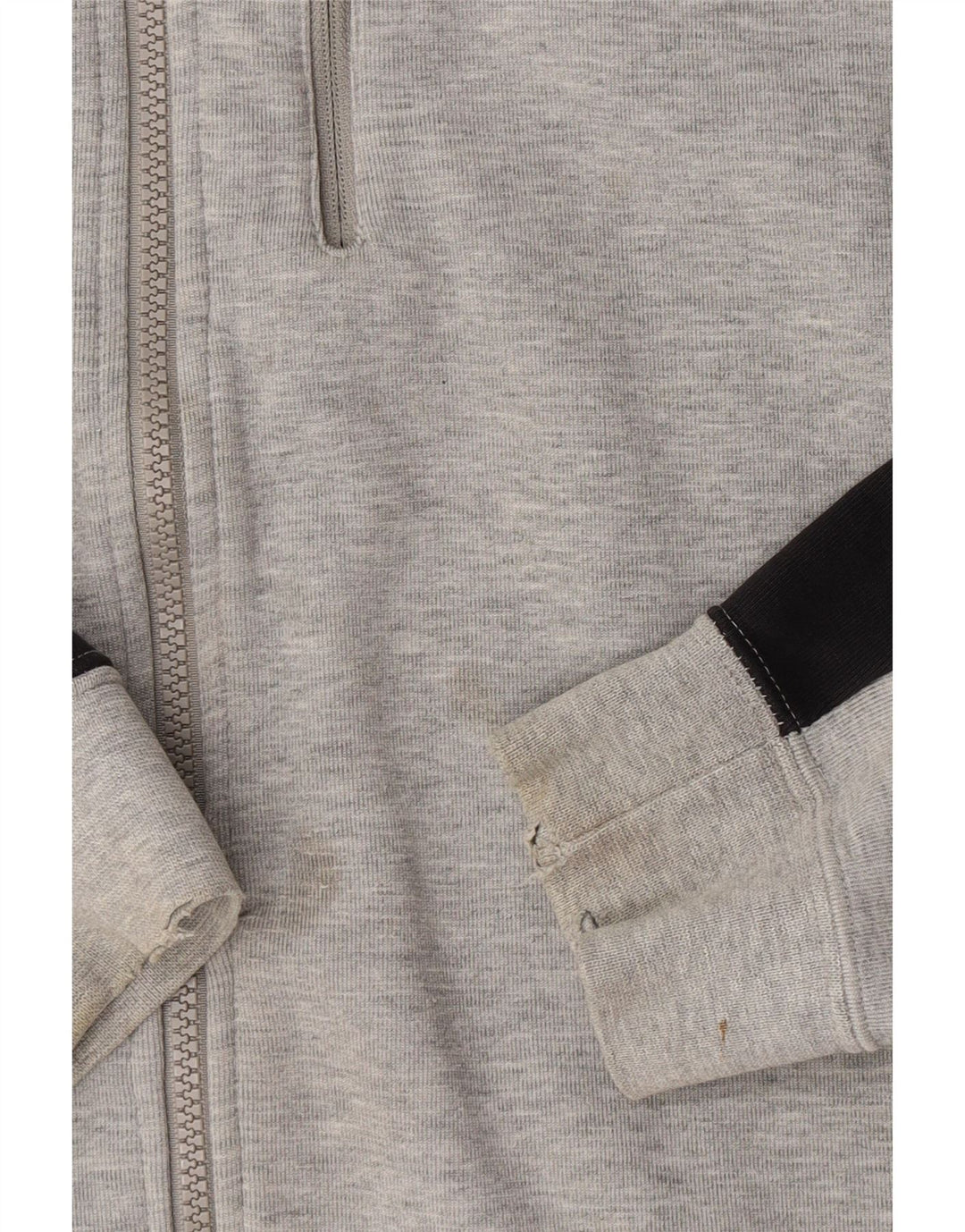 Felpa con cappuccio e zip Nike da uomo in cotone color block grigio medio