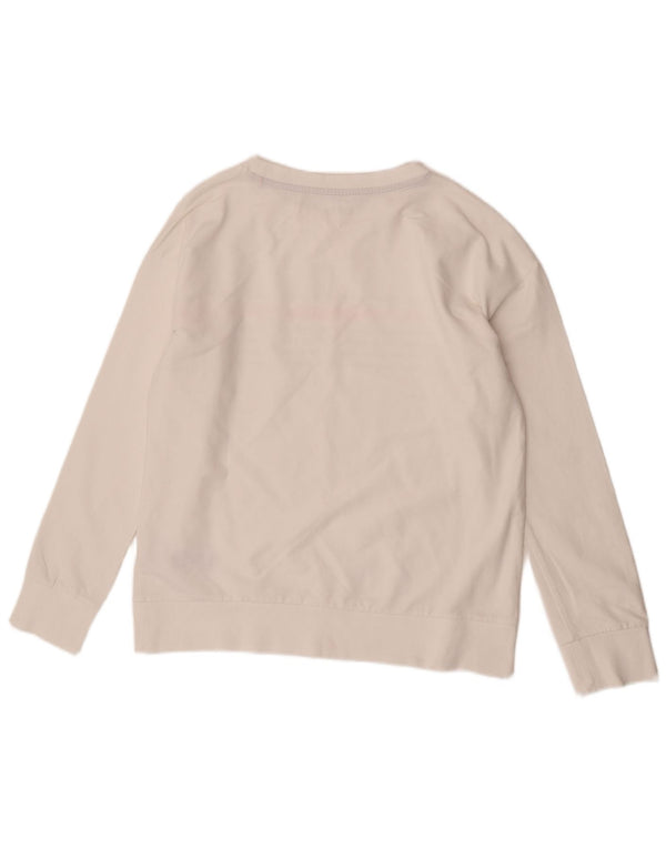 Felpa da donna Esprit Maglione UK 16 Cotone a righe grandi bianche