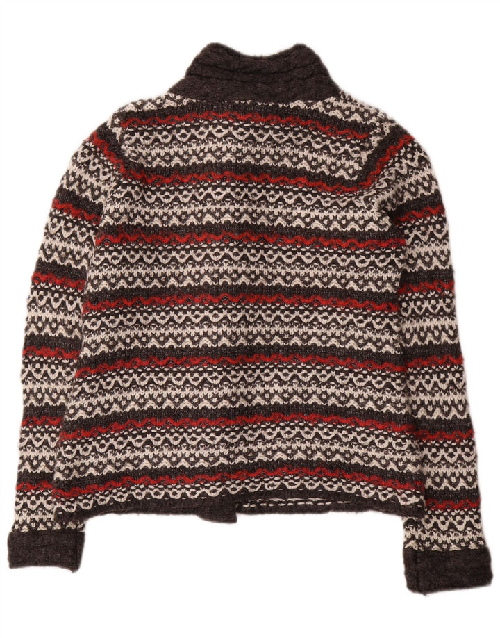 Maglione cardigan da donna Per Una UK 14 Acrilico a righe grigio medio