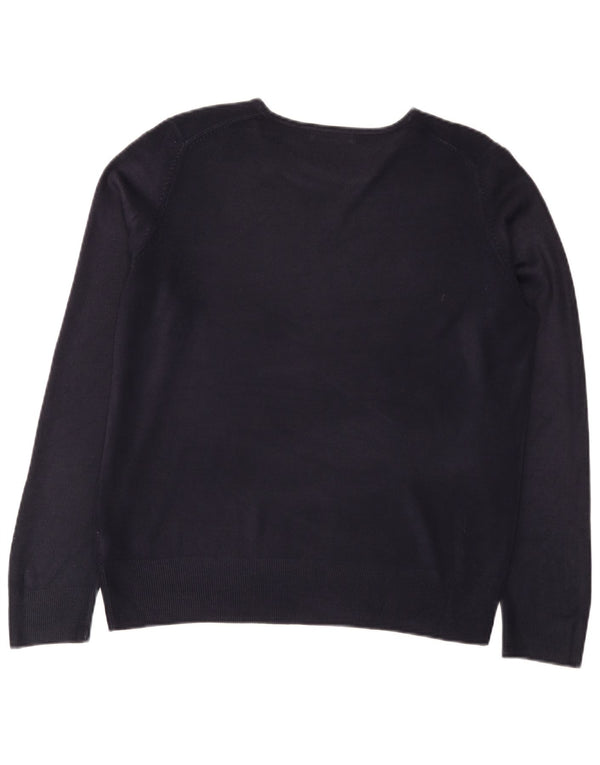Maglione maglione con scollo a barca da donna Marks & Spencer UK 14 grande blu navy