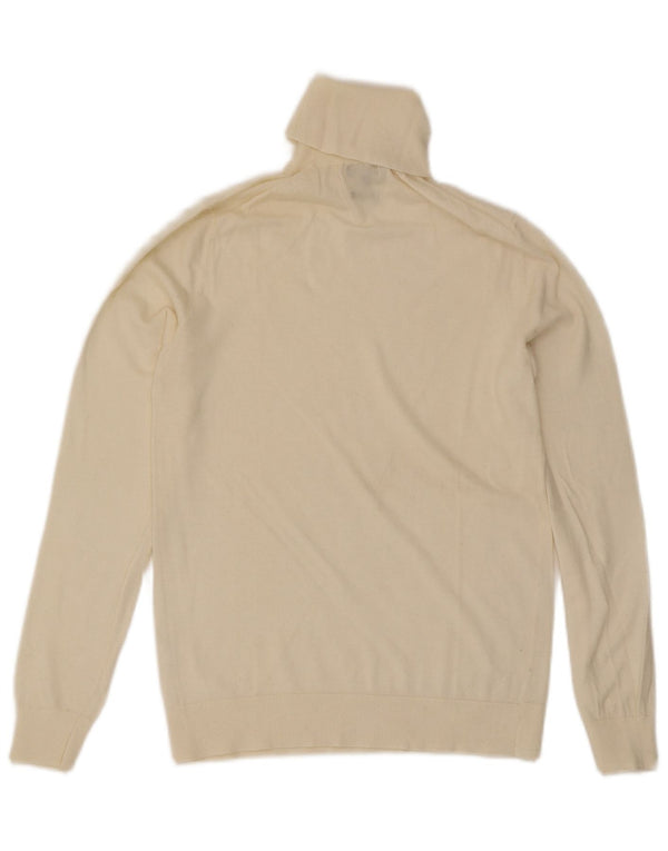 Maglione maglione da donna a collo alto Massimo Dutti UK 12 medio bianco sporco