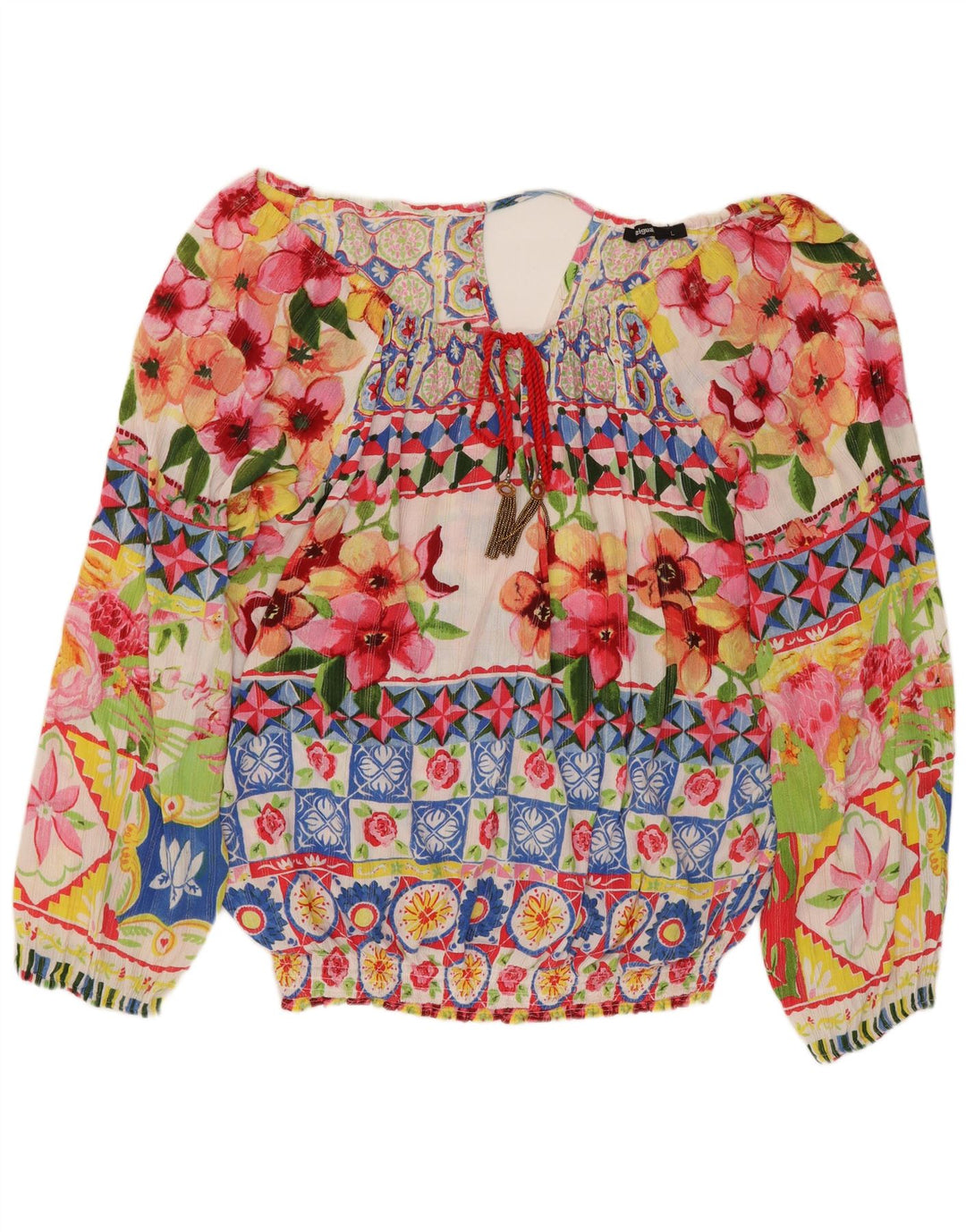 DESIGUAL Camicetta oversize da donna Top UK 16 Grande floreale multicolore