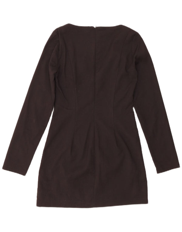 Abito aderente aderente slim fit da donna Zara UK 14 grande cotone nero