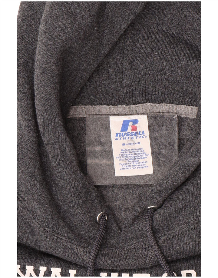 RUSSELL ATHLETIC Maglione con cappuccio grafico da uomo Wildcats piccolo in cotone grigio