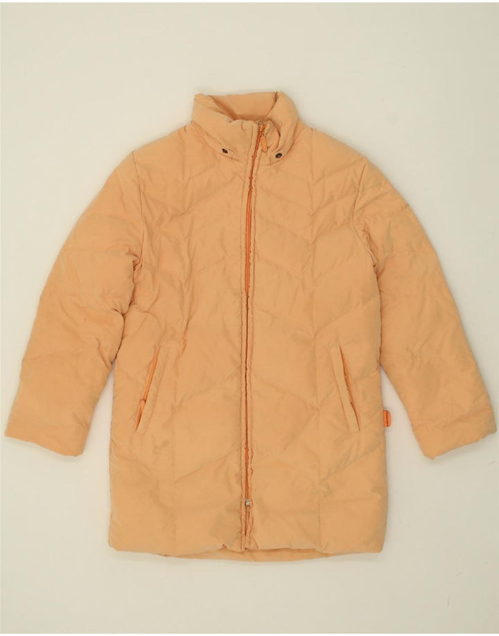 INVICTA Girls Padded Coat 7-8 Years Orange Polyamide Vintage Invicta and Second-Hand Invicta from Messina Hembry 