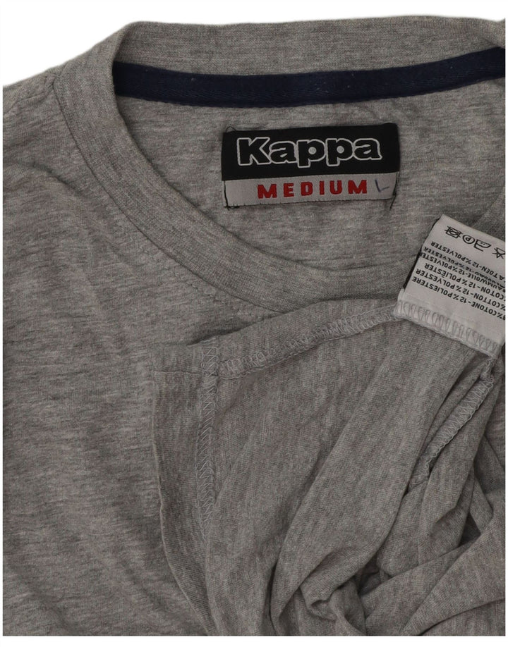 T-shirt uomo Kappa Top in cotone mélange grigio medio