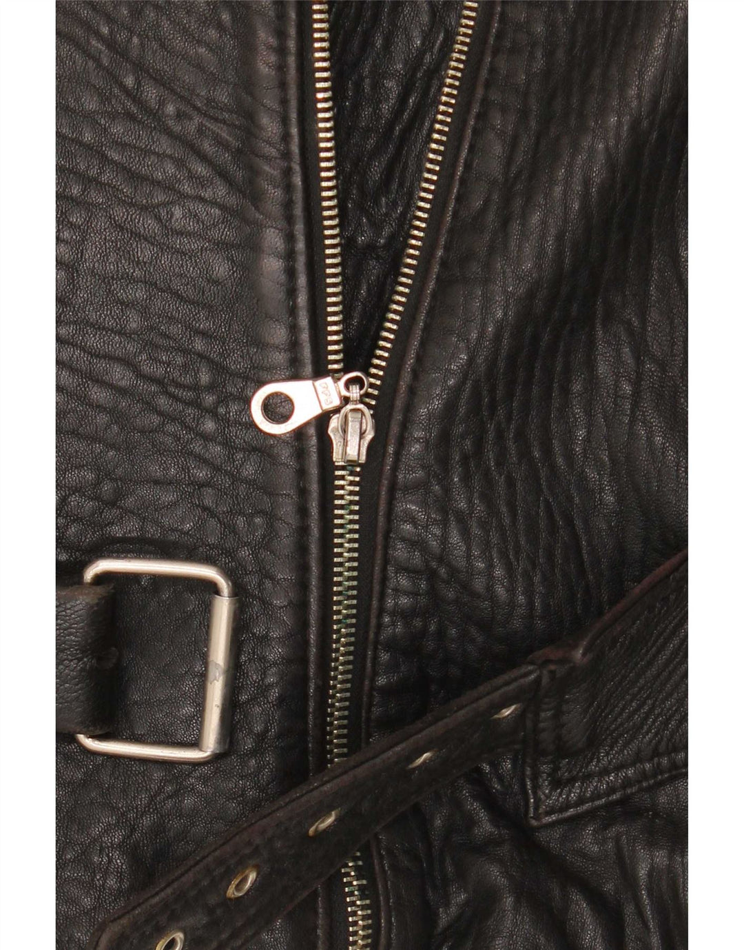 Giacca da motociclista in pelle da donna Chevignon UK 14 media nera