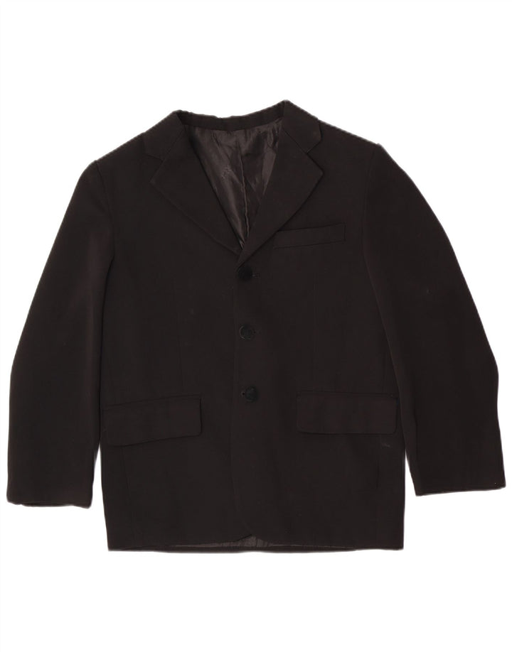 Giacca blazer vintage da ragazzo a 3 bottoni 11-12 anni nera