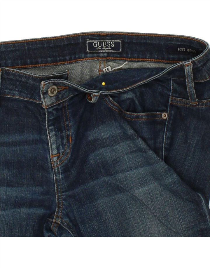 GUESS Womens Foxy Skinny Jeans  W31 L26 Blue Vintage Guess and Second-Hand Guess from Messina Hembry 