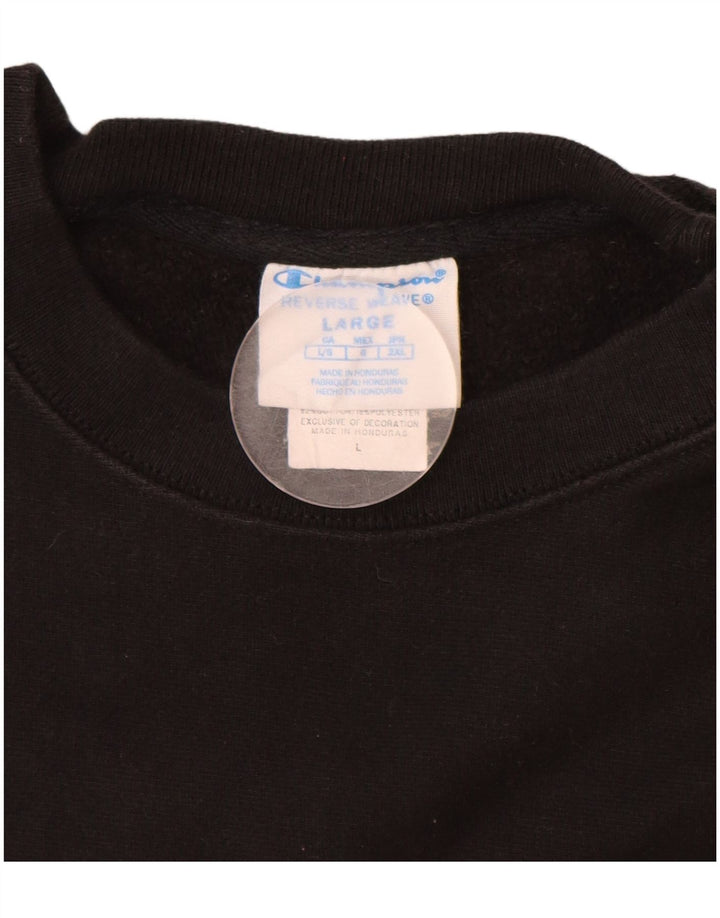 Felpa da donna con trama inversa CHAMPION UK 16 grande cotone nero