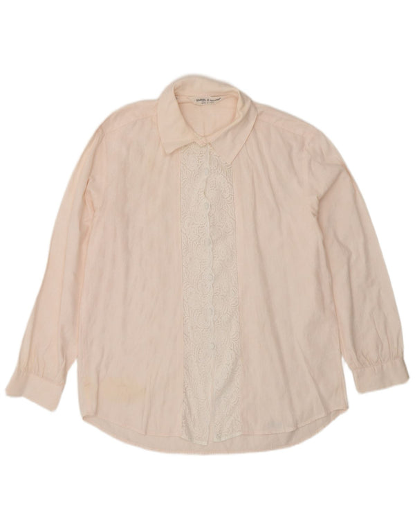Daniel & Mayer Womens Shirt UK 14 Large Pink Floral Cotton