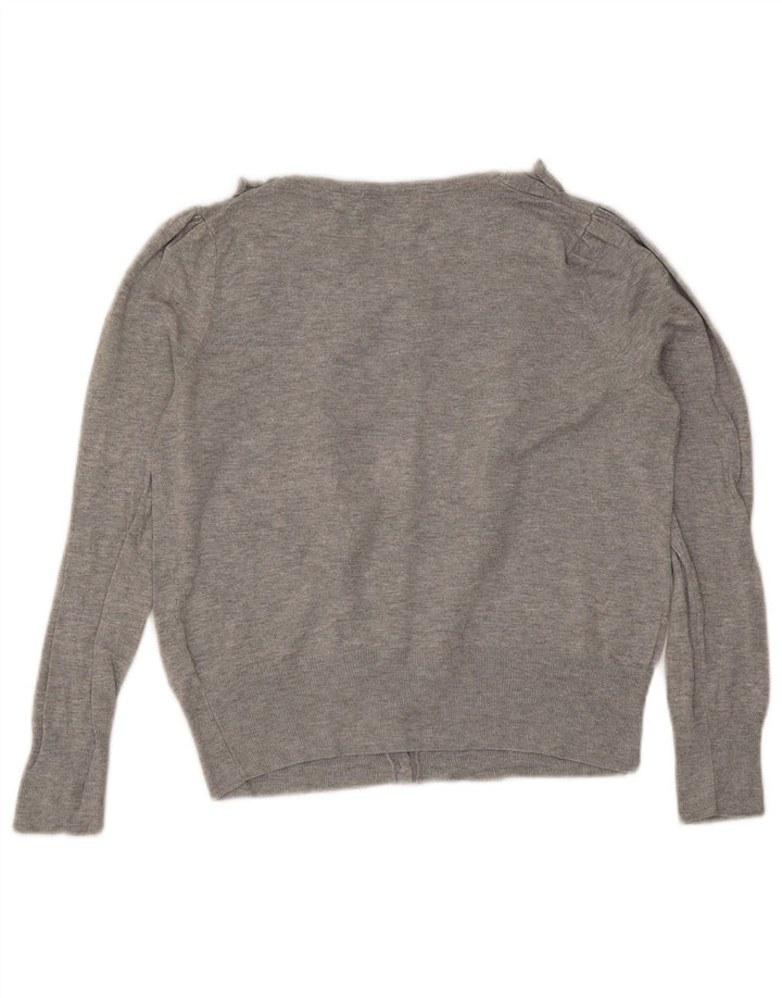 Maglione cardigan da donna Marks & Spencer UK 10 piccolo grigio chiazzato