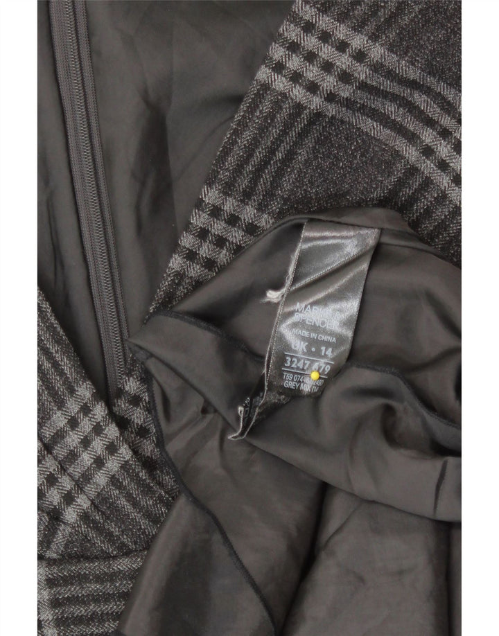 Abito tubino da donna Marks & Spencer UK 14 Poliestere a quadri grigio medio