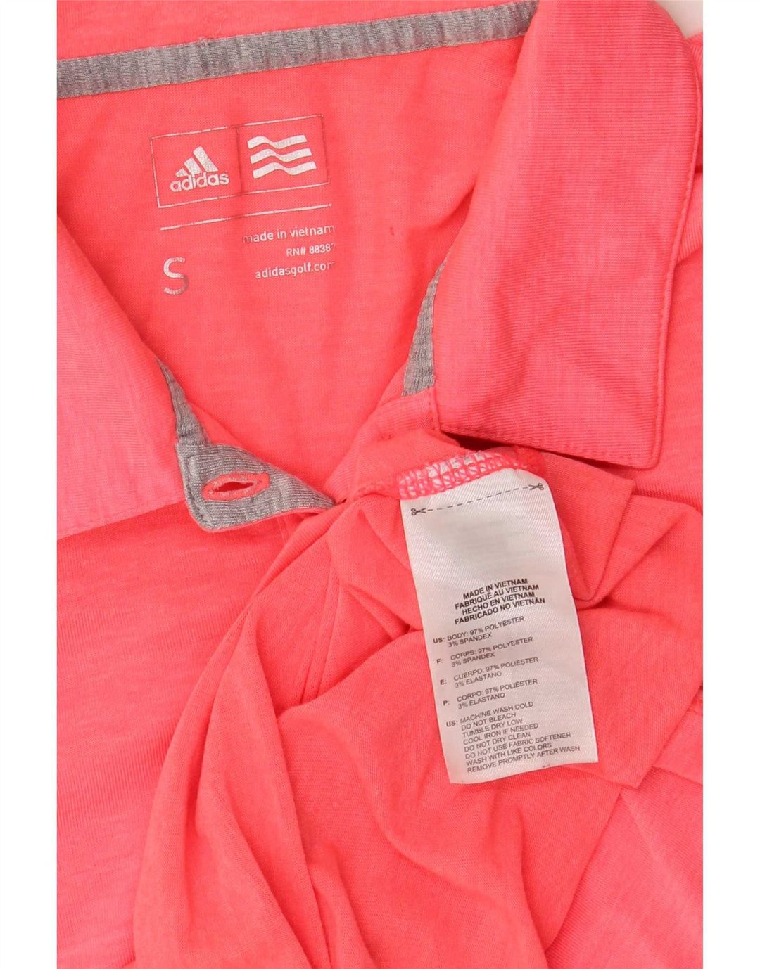 Polo da donna Adidas UK 10 Small rosa in poliestere