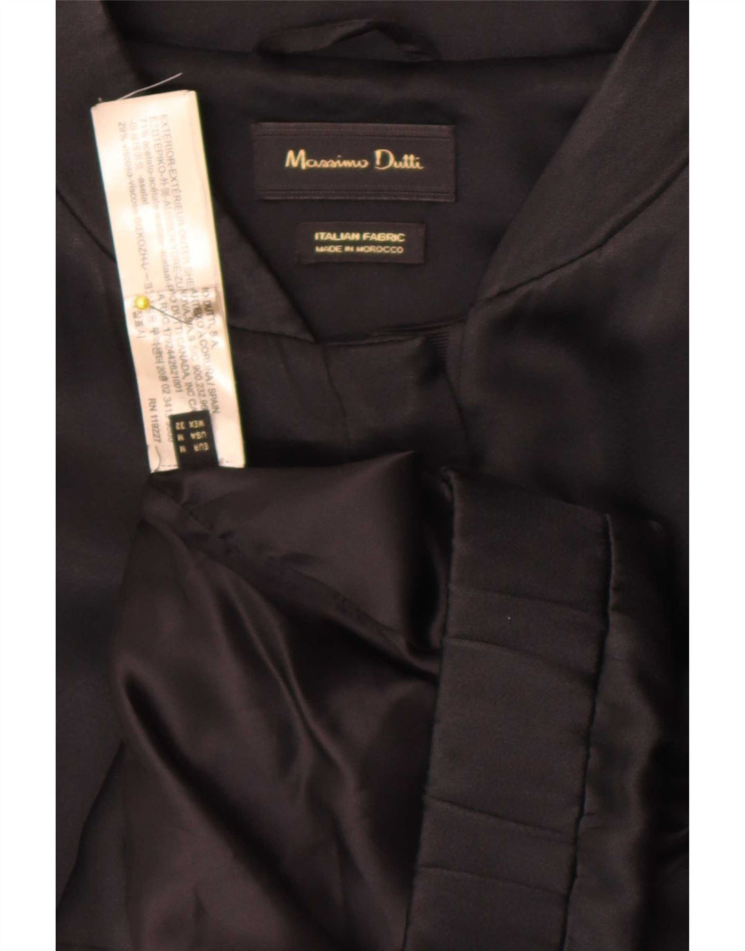 Giubbotto bomber da donna Massimo Dutti UK 38 medio nero acetato