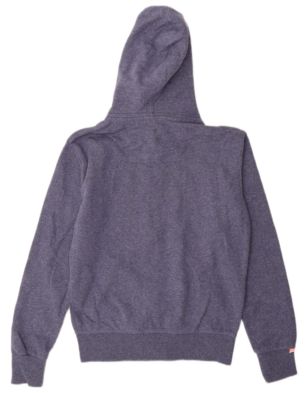 Maglione con cappuccio e zip da uomo SUPERDRY in cotone blu medio