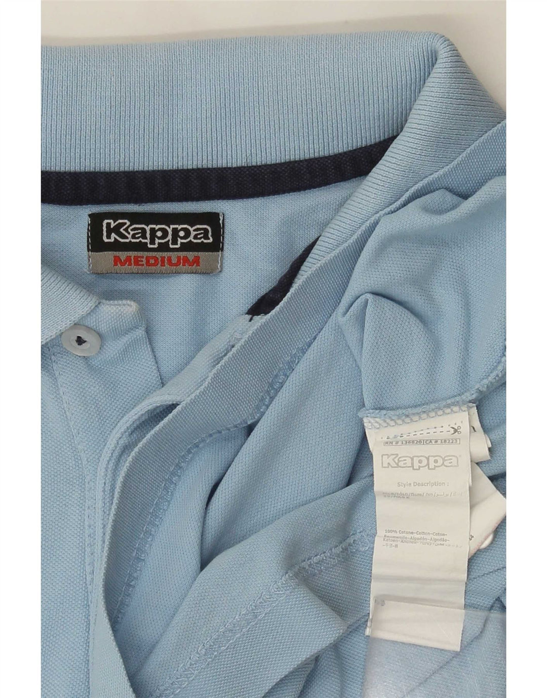 Polo Kappa Uomo Blu Medio in cotone