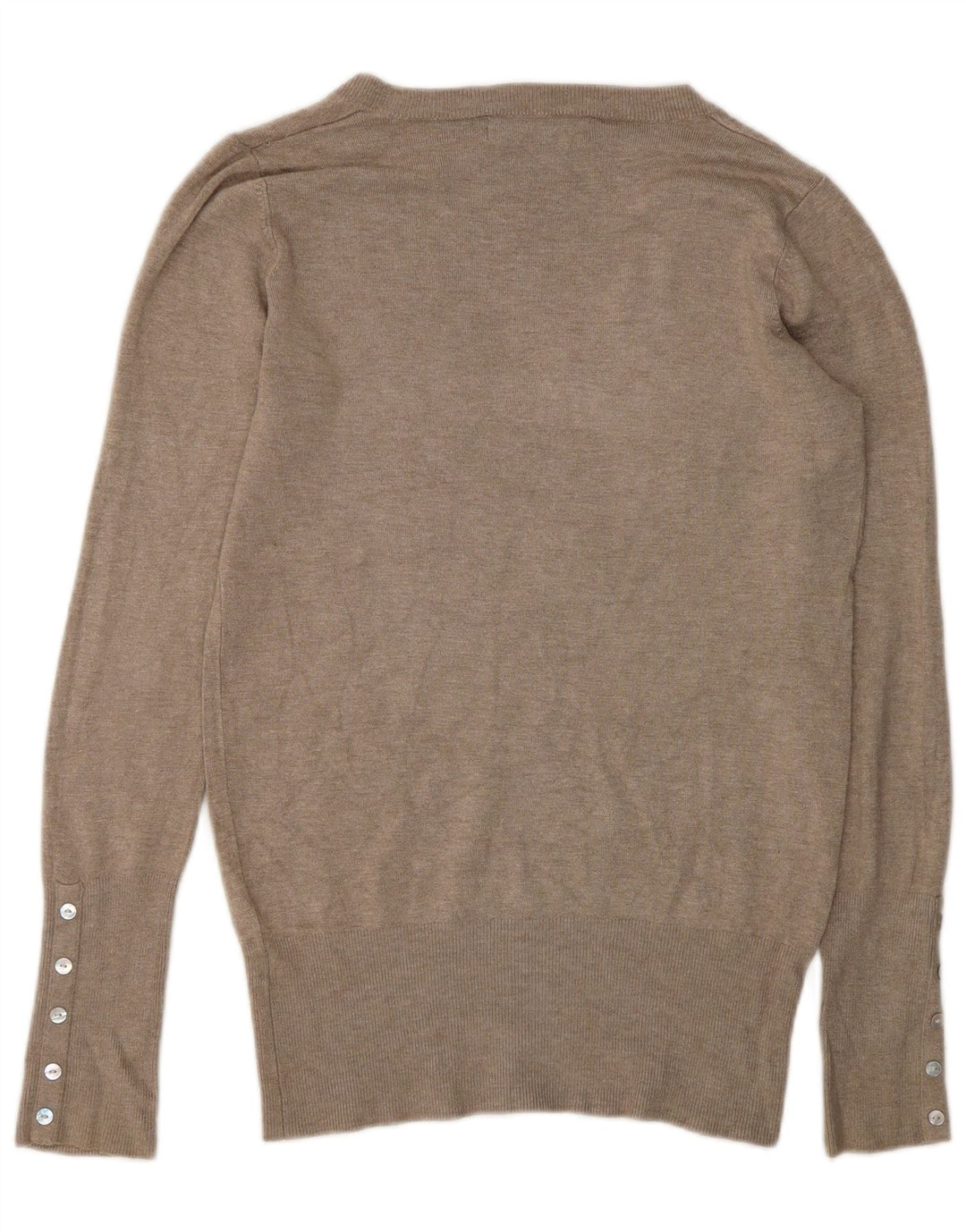 Maglione Zara da donna con scollo a V UK 14 Rayon grigio medio