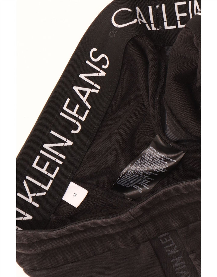 Pantaloncini sportivi grafici da uomo Calvin Klein in cotone nero medio