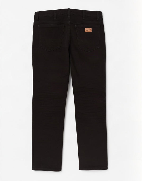 Wrangler Mens Texas Straight Jeans W33 L34 Black Cotton