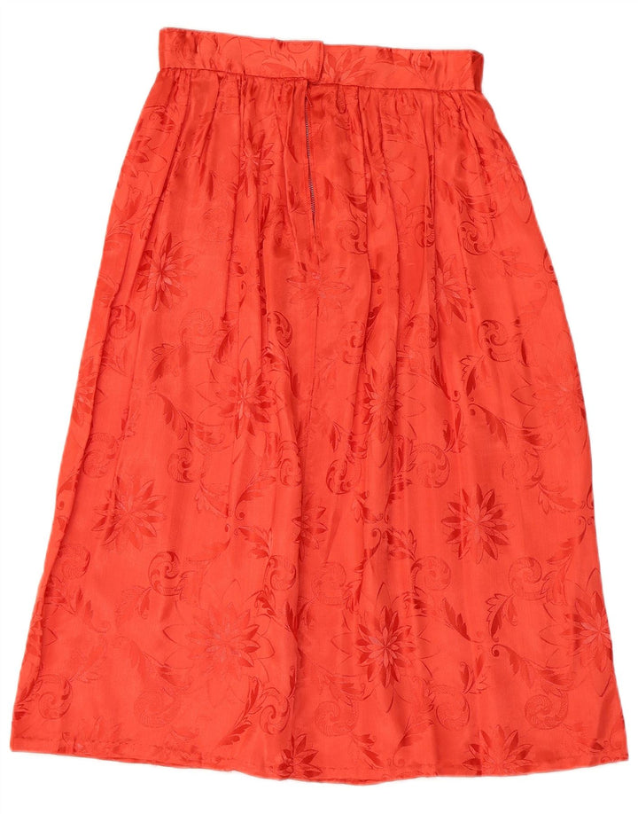 VINTAGE Womens A-Line Skirt W26 Small Red Floral